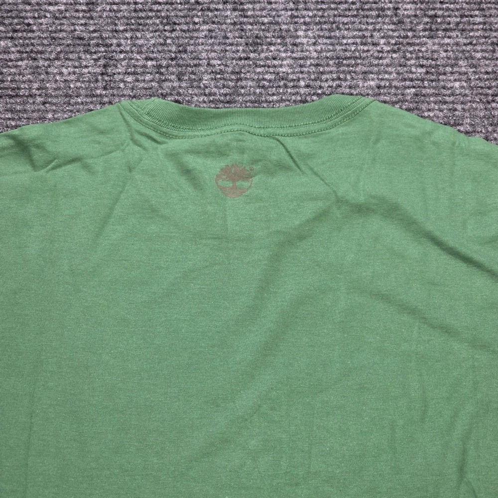 Timberland Short Sleeve T-Shirt Men's Size M Green NH Base Camp 100% Cotton NEW - Picture 6 of 8